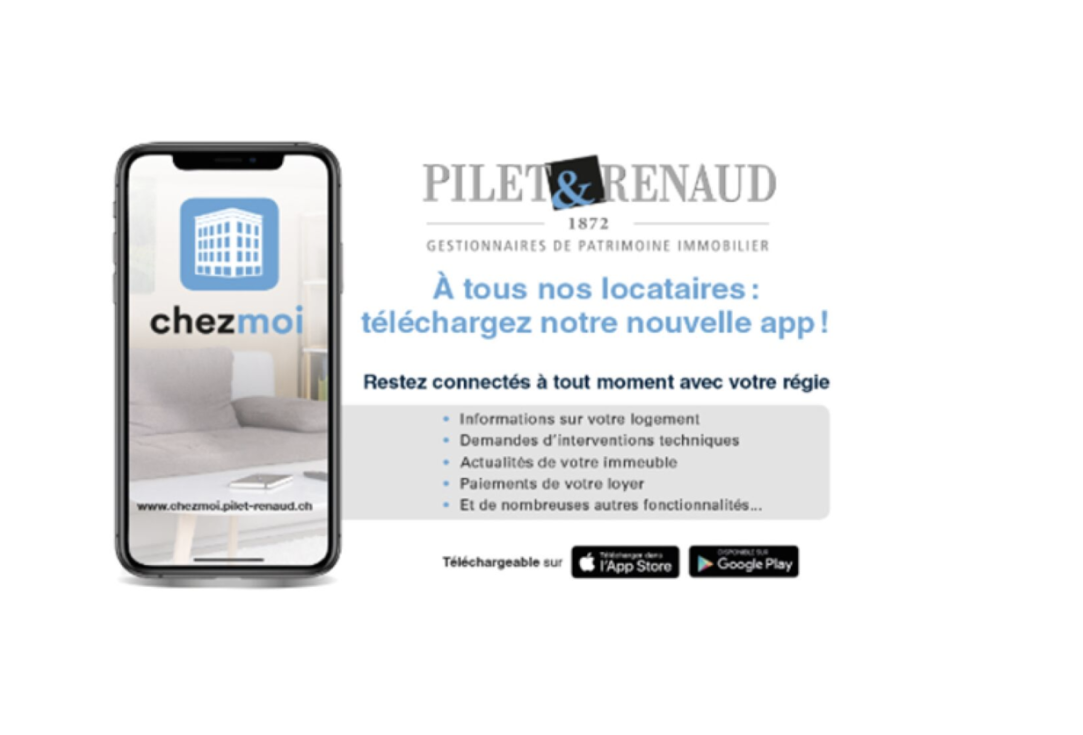 Application locataires Pilet & Renaud : actions de communication